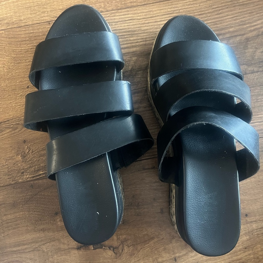 MIA Black Espadrille Platform Sandals - Picture 3 of 3